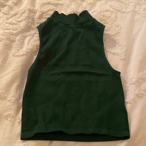 Zara Ribbed Mock-neck Tank Top